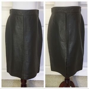 Leather! DKNY 100% Leather skirt